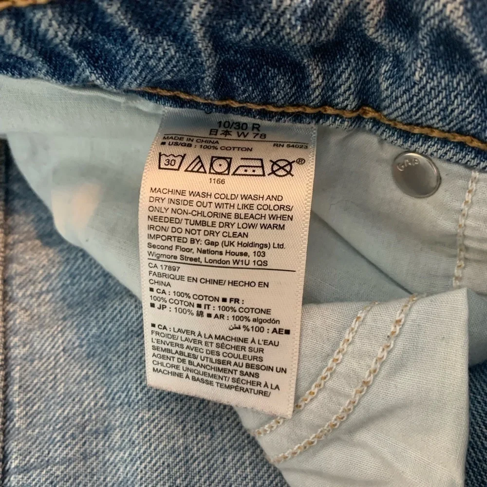 GAP Vintage High Rise Raw Hem Jeans Size 10 - Picture 8 of 11